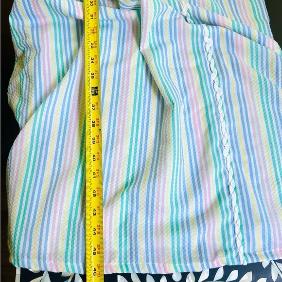 Vintage 80’s Appleseeds Seersucker Grandmacore House Dress Night Gown Robe - Picture 5 of 6